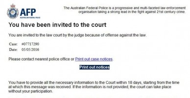 Úc: Cảnh báo nạn lừa đảo đội lốt cảnh sát gửi email lấy thông tin cá nhân